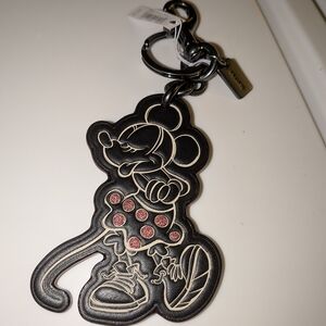 Minnie Mouse Keychain with Red Accents